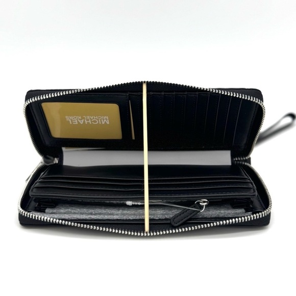 Michael Kors Large Continental Wallet Black Signature - Picture 7 of 9